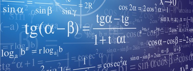 Mathematics background with formulas