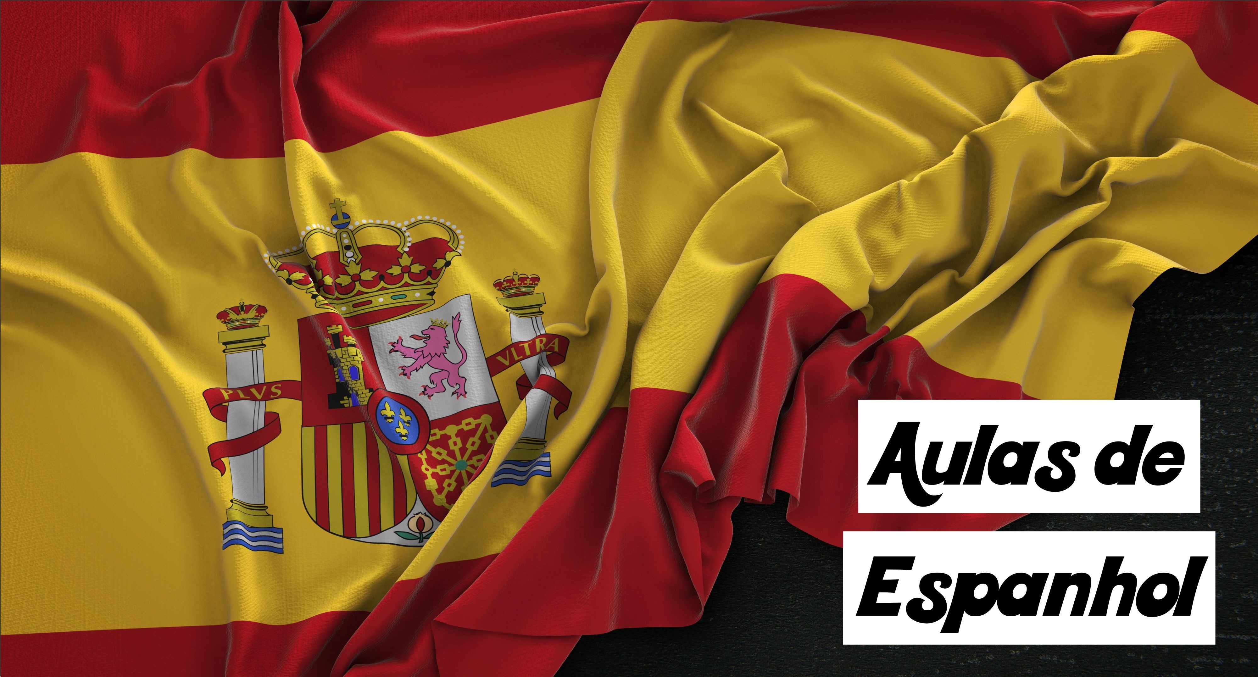 Spain Flag Wrinkled On Dark Background 3D Render